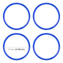4 PCS Car Metal Wheel Hub Decoration Ring for BMW 5 Series 2018 (Blue)
