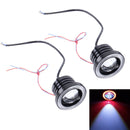 2 PCS 3.5 inch DC 12V 10W 900LM 7000K Car Angel Eyes Fog Lamp Foglight(Red Light + White Light)