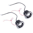 2 PCS 3.5 inch DC 12V 10W 900LM 7000K Car Angel Eyes Fog Lamp Foglight(Red Light + White Light)