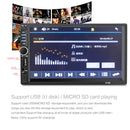 7018B 7.0 inch HD Touch Screen Dual DIN Car Radio Bluetooth Stereo MP3 / MP4 / MP5 Player with Remote Control, with Rearview Camera, 6800 Module, Support FM / TF Card / USB Flash Disk
