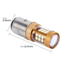 BA20D 10W 1300 LM 6500K Motorcycle Headlight with 28 SMD-3030-LED Lamps, DC 12V (White Light)