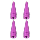 4 PCS Universal Sharp Mouth Shape Car Motor Bicycle Tire Valve Caps (Purple)