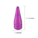 4 PCS Universal Sharp Mouth Shape Car Motor Bicycle Tire Valve Caps (Purple)