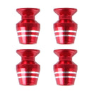 4 PCS Universal Wine Glass Shape Car Motor Bicycle Tire Valve Caps (Red)