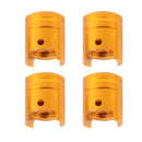 4 PCS Universal Barrel Shape Car Motor Bicycle Tire Valve Caps (Gold)