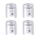 4 PCS Universal Barrel Shape Car Motor Bicycle Tire Valve Caps (Silver)