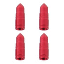 4 PCS Universal Bullet Shape Car Motor Bicycle Tire Valve Caps (Red)