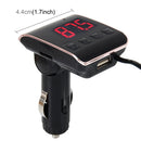 12-24V 2.1A Car MP3 Music Player Multi-function Wireless Car FM Player Wireless Car Charger with USB Port & LED Screen Support Hand-free and TF Card(Pink)