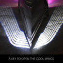2 PCS DC 8-36V Ghost Shadow Courtesy Angel Wings Projection Lamp Car Door LED Welcome Lights(Ice Blue Light)