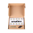 10 PCS 20W 4 LEDs SMD 5630 White Light + Yellow Light Daytime Running Light Turn Light Eagle Eye Light, DC 12V, Cable Length: 90cm(Silver)