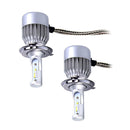 2 PCS H4 36W 3800LM 6000K 12 High Power LED White Headlamp, DC 8-48V