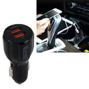 DC 12-24V Quick Charger 3.0 Car Charger with 3.1A Car Dual USB Chargers(Black)