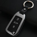 A Style Car Buckle Key Shell Zinc Alloy Car Key Shell Case Key Ring for Citroen, Random Color Delivery