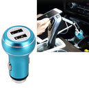 DC 12-24V Digital Charger Intelligent Matching Current Intelligent Charge Dual USB Car Charger(Blue)