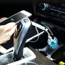 DC 12-24V Digital Charger Intelligent Matching Current Intelligent Charge Dual USB Car Charger(Blue)