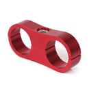 AN12 Automotive 2-hole High Pressure Tubing Fixing Clip Car Tubing Clamp Aluminum Alloy Clip Tubing Separator, Random Color Delivery
