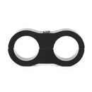 AN12 Automotive 2-hole High Pressure Tubing Fixing Clip Car Tubing Clamp Aluminum Alloy Clip Tubing Separator, Random Color Delivery