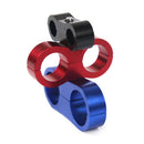 AN12 Automotive 2-hole High Pressure Tubing Fixing Clip Car Tubing Clamp Aluminum Alloy Clip Tubing Separator, Random Color Delivery