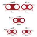 AN12 Automotive 2-hole High Pressure Tubing Fixing Clip Car Tubing Clamp Aluminum Alloy Clip Tubing Separator, Random Color Delivery