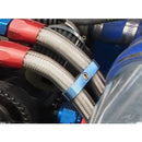 AN12 Automotive 2-hole High Pressure Tubing Fixing Clip Car Tubing Clamp Aluminum Alloy Clip Tubing Separator, Random Color Delivery