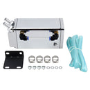 Universal Racing D1S-003 Engine Square Oil Catch Tank Can Embase Racing Catch Oil Tank Oil Catch Tank Motor Racing Sports(Silver)