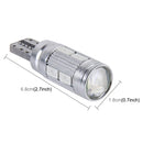 2 PCS T10 6W 10 SMD 5630 LED Error-Free Canbus Car Clearance Lights Lamp, DC 12V(Red Light)