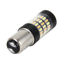 1157/BAY15D 5W 450LM 60LEDs DC 12V SMD-4014 Car Tail Bulb Turn Signal Auto Reverse Lamp Daytime Turn Running Light Car Source (White Light+Yellow Light)