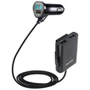 HSC-600D 3USB 7.2AMP DC 5V 2.4A and 4.8A 3-Port Passenger Car Charger Mounted Before and After Charging with Voltage, Cable Length: 1.8m