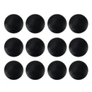 12 PCS Plastic Flat Head Screw Cap Cover Screw Cover Car Decoration Screw Nut Covers(Black)