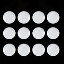 12 PCS Plastic Flat Head Screw Cap Cover Screw Cover Car Decoration Screw Nut Covers(White)