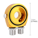 Universal Car Modified Instrument Dedicated Cake Oil Temperature Hydraulic Gauge Adapter Seat, Random Color Delivery