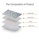 Aluminum Film PEVA Cotton Wool Anti-Dust Waterproof Sunproof Anti-frozen Anti-scratch Heat Dissipation SUV Car Cover with Warning Strips, Fits Cars up to 4.8m(187 inch) in Length