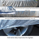 Aluminum Film PEVA Cotton Wool Anti-Dust Waterproof Sunproof Anti-frozen Anti-scratch Heat Dissipation SUV Car Cover with Warning Strips, Fits Cars up to 4.8m(187 inch) in Length