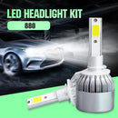 2 PCS C9 880/881 18W 1800LM 6000K Waterproof IP68 Car Auto LED Headlight with 2 COB LED Lamps, DC 9-36V(White Light)
