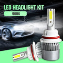 2 PCS C9 9004 18W 1800LM 6000K Waterproof IP68 Car Auto LED Headlight with 2 COB LED Lamps, DC 9-36V(White Light)