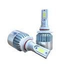 2 PCS C9 9005 18W 1800LM 6000K Waterproof IP68 Car Auto LED Headlight with 2 COB LED Lamps, DC 9-36V(White Light)