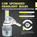 2 PCS C9 9005 18W 1800LM 6000K Waterproof IP68 Car Auto LED Headlight with 2 COB LED Lamps, DC 9-36V(White Light)