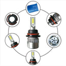 2 PCS C9 9007 18W 1800LM 6000K Waterproof IP68 Car Auto LED Headlight with 2 COB LED Lamps, DC 9-36V(White Light)