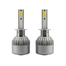 2 PCS C9 H1 18W 1800LM 6000K Waterproof IP68 Car Auto LED Headlight with 2 COB LED Lamps, DC 9-36V(White Light)