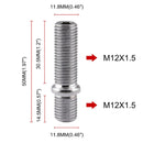 20 PCS 5cm Universal Car Modification Extended Wheels Stud Conversion M12x1.5 to M12x1.5 Screw Adapter LN032 LN033 LN044