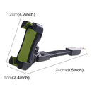 Universal 360 Degrees Free Rotation ABS Motorcycle Phone Bracket Mountain Bike Navigation Bracket GPS/Mobile Holder for 3.5-6.5 inch Mobile Phone(Green)