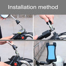 Universal 360 Degrees Free Rotation ABS Motorcycle Phone Bracket Mountain Bike Navigation Bracket GPS/Mobile Holder for 3.5-6.5 inch Mobile Phone(Blue)