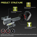 2 PCS 9004 IP65 Waterproof White Light 12 CSP LED Car Headlight Bulb, 9-36V / 18W, 6000K / 2000LM