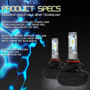 2 PCS 9005 IP65 Waterproof White Light 6 CSP LED Car Headlight Bulb, 9-36V / 18W, 6000K / 2000LM