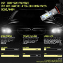2 PCS 9006 IP65 Waterproof White Light 6 CSP LED Car Headlight Bulb, 9-36V / 18W, 6000K / 2000LM
