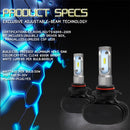 2 PCS 9006 IP65 Waterproof White Light 6 CSP LED Car Headlight Bulb, 9-36V / 18W, 6000K / 2000LM