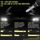 2 PCS H1 IP65 Waterproof White Light 6 CSP LED Car Headlight Bulb, 9-36V / 18W, 6000K / 2000LM