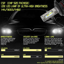 2 PCS H4 IP65 Waterproof White Light 12 CSP LED Car Headlight Bulb, 9-36V / 18W, 6000K / 2000LM