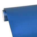 1.52 * 0.5m Waterproof PVC Wire Drawing Brushed Chrome Vinyl Wrap Car Sticker Automobile Ice Film Stickers Car Styling Matte Brushed Car Wrap Vinyl Film (Blue)
