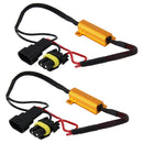 2 PCS 9005 Car Canbus Error Canceller Decoder Load Resistor LED 50W 8 Ohm No Blinking Decoder Heat Resistance Aluminum Case Heat Sink High Power Metal Shell Resistance